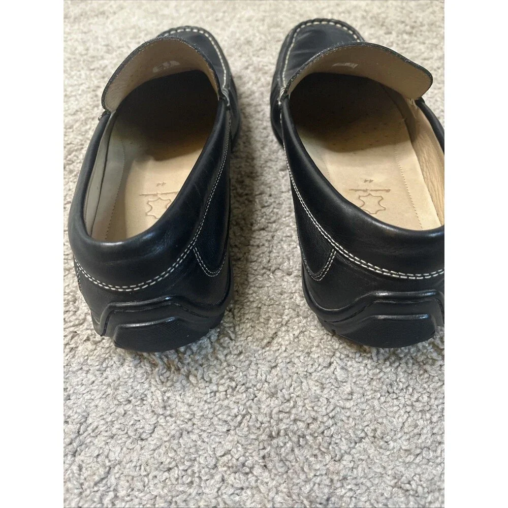 Ecco Men’s Black Leather Driving Loafers Size 44 US 10